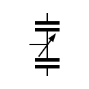 Butterfly capacitor / Dual variable capacitor symbol