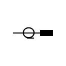 RF connector / Plug coaxial connector symbol