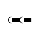 Double male female connection symbol
