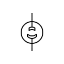 Polarized socket symbol