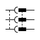 Connecting 3 connectors symbol