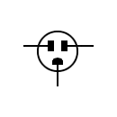 Polarized male connector symbol