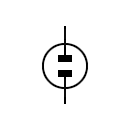 Non-polarized male connector symbol