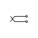 Cutting or separation receptacle symbol