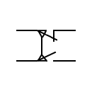 Dual position switch mechanically symbol