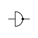 NOT gate symbol, DIN system