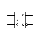 JK Flip-flop symbol, high level