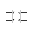 SR flip-flop NAND symbol