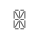 16-segment alphanumeric display symbol