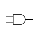 AND gate symbol, ANSI system