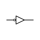 Negated logic buffer symbol