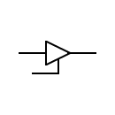 Logic buffer tri-state symbol