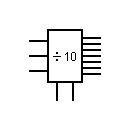 symbol of the decádico counter with 10 outputs encoded