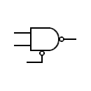 NAND logic gate tri-state symbol