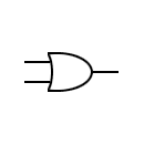 OR gate symbol, ANSI system