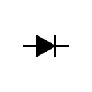 Diode symbol, generic symbol