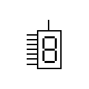 Display LED, 7 segments symbol