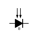 Magnetically sensitive diode symbol