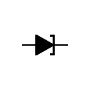 Tunnel diode symbol