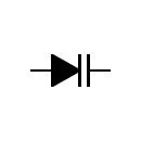 Varactor / Varicap diode symbol