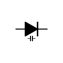 Varicap diode symbol