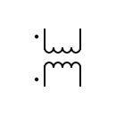 Symbol of the indicates the polarity of the windings