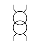 Three-phase voltage transformer symbol