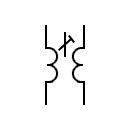 Adjustable transformer core symbol