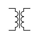 Transformer core Fe-Si / Laminated core symbol