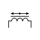 Transformer with moving magnet symbol