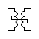 Transformer with saturable reactor symbol