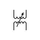 Variable coupling transformer symbol