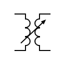 Variable coupling transformer symbol