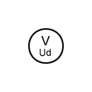 Differential voltmeter symbol