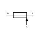 Fuse with alarm contact symbol