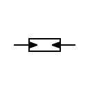 Electric spark gap / igniter for cord delimiter symbol