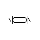 Symbol of Oil fuse for high voltages