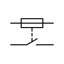 Fuse with separate alarm contact symbol