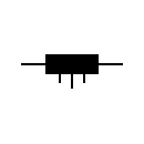 Symbol of the inductance with power points