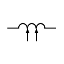 Stepwise variable inductor symbol