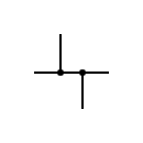 Connected conductors symbol