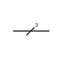 Line with three wires symbol