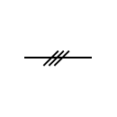 Line with three conductors symbol