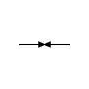 Flow direction inward symbol