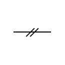 Line with two wires symbol