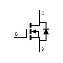 Symbol for MOSFET transistor Logic level FET