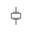 Piezoelectric crystal symbol