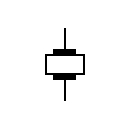 Piezoelectric crystal symbol
