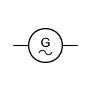 Low frequency AC generator symbol