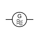 AC Generator high frequencies symbol